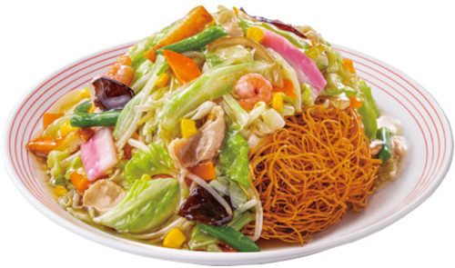 ボリューム満点！野菜たっぷり皿うどん！